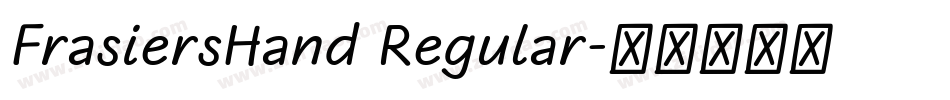 FrasiersHand Regular字体转换